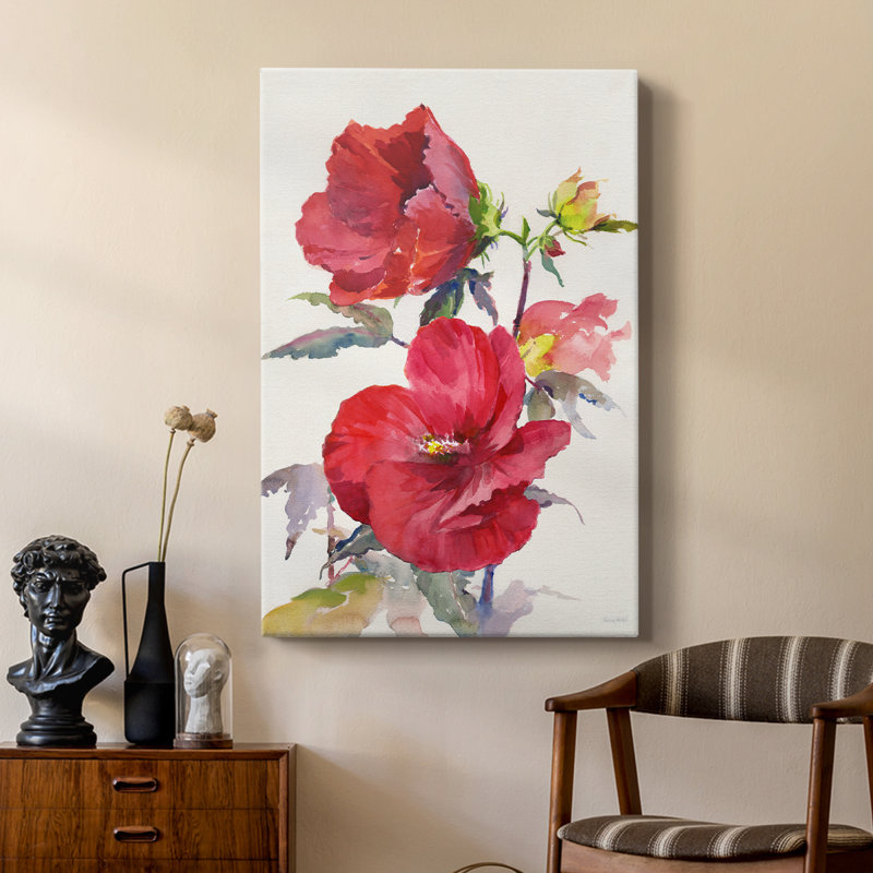 Hibiscus Glow III - galerie sur mesure, H 18 po x l 12 po