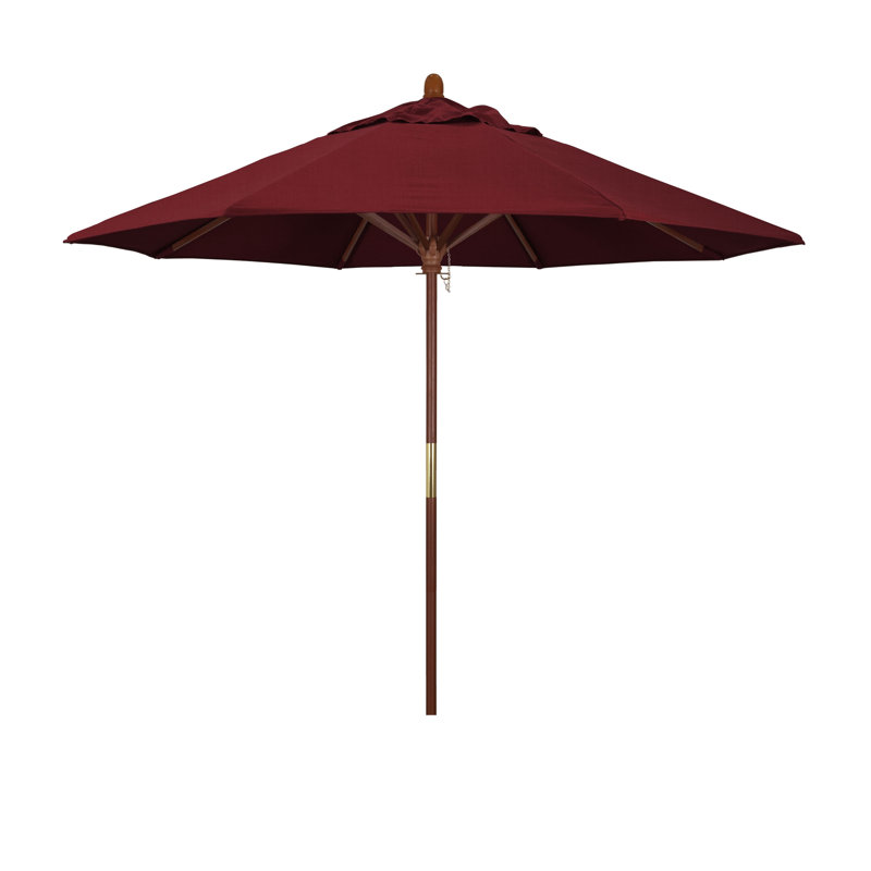 Parasol de marché octogonal 9 'x 9' Manford Austerio, Tissage uni Sunbrella® Spectrum rubis