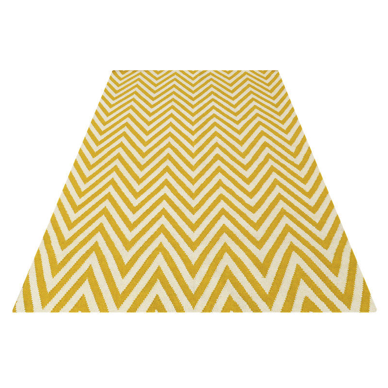 Chevron Wool Hand Woven Area Rug, Rectangle 60 x 90cm