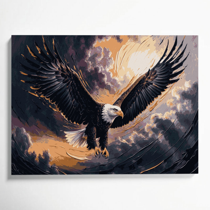 «Birds Bald Bald», art mural sur toile, H 12 po x l 18 po