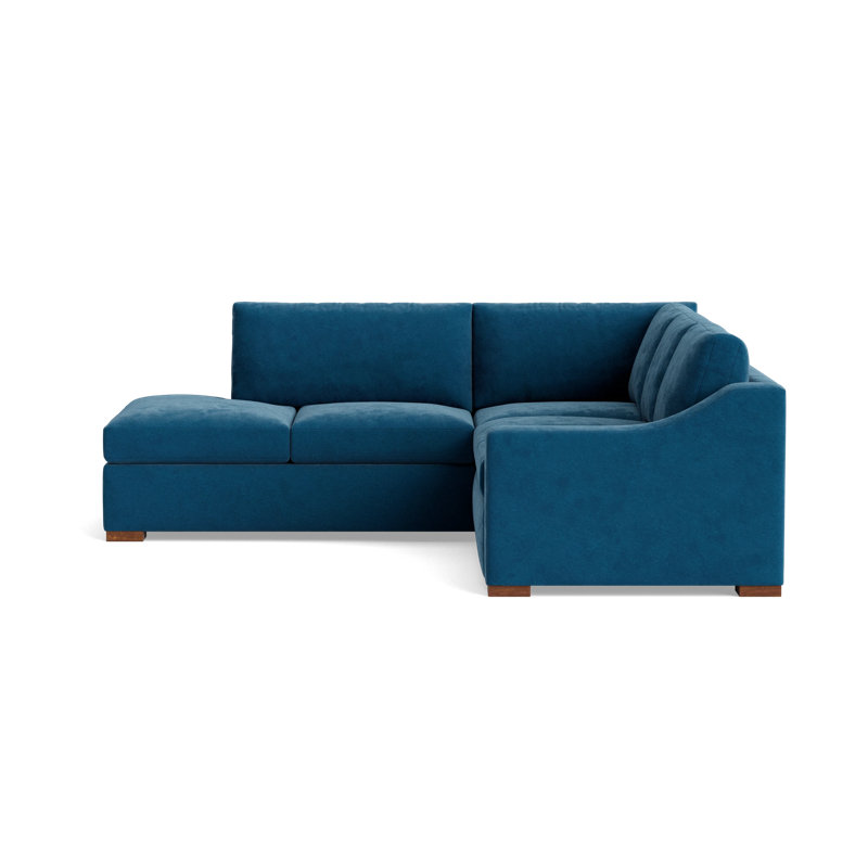 Lucca Sectional, Left Hand Facing, Performance Velvet - Denim