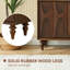 Buffet Alvayero en bois massif cannelé, 4 portes, fini noyer-1425230641