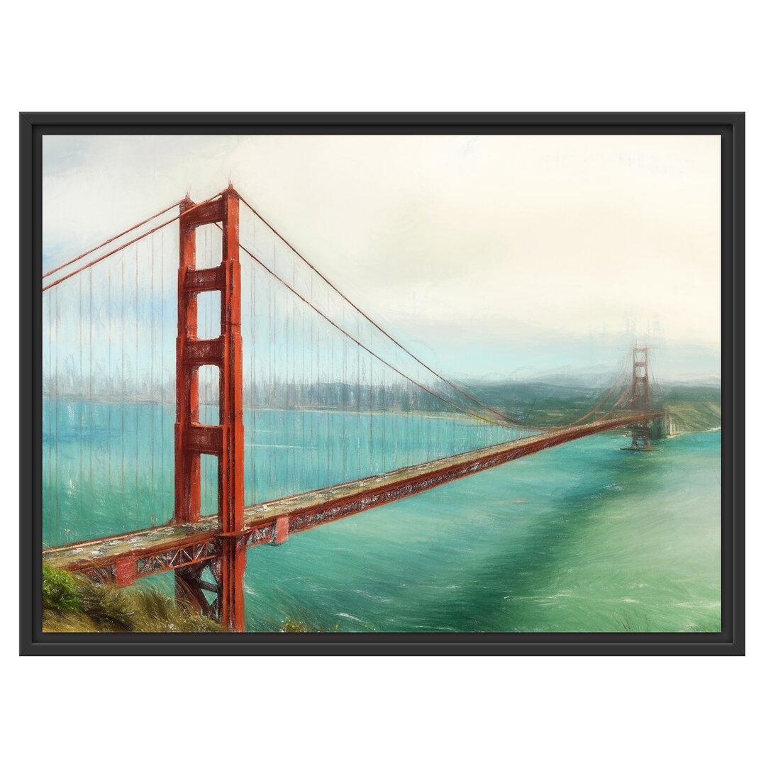 Gerahmtes Wandbild Golden Gate Bridge