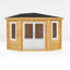 10ft x 10ft Corner Cabin UPVC Windows & Doors (44mm)-105863339