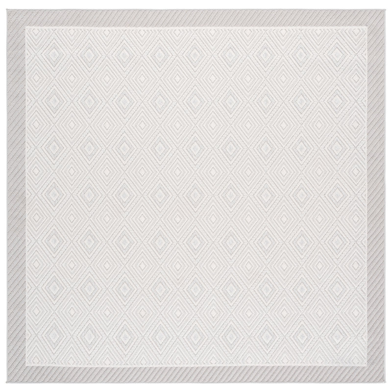 Tapis d'intérieur à motif géométrique Veranda Performance, Carré 6 pi 7 po