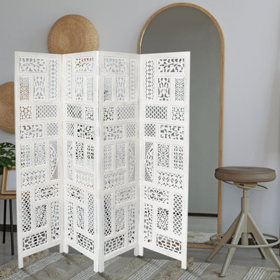 Bracknell 175 cm W x 180 cm H 4 - Panel Folding Room Divider