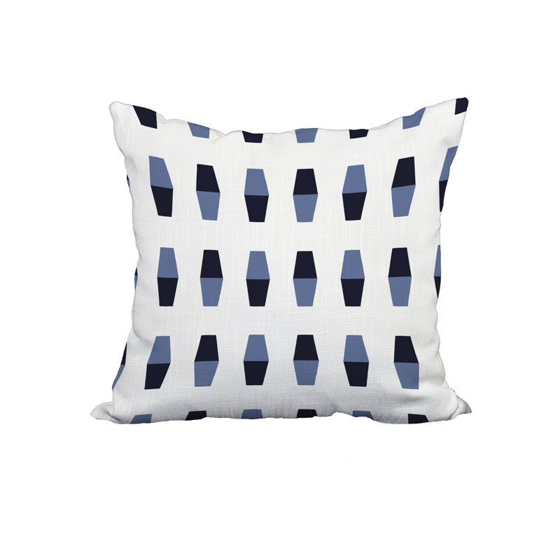  Housse et insert de coussin carré en coton Bowling, 20 po x 20 po, Bleu marine