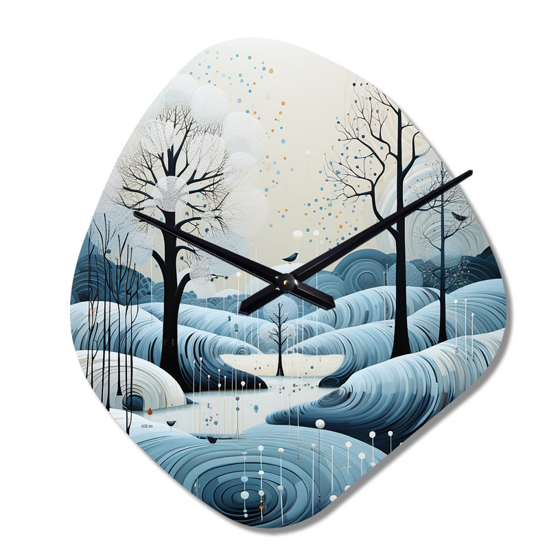 Horloge murale asymétrique scandinave Mucci, Petit