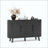 Sideboard Buffet Cabinet With 2 Sliding Tambour Doors And 3 Drawers, Storage Cabinet With Adjustable Shelves For Living Room-1004971512