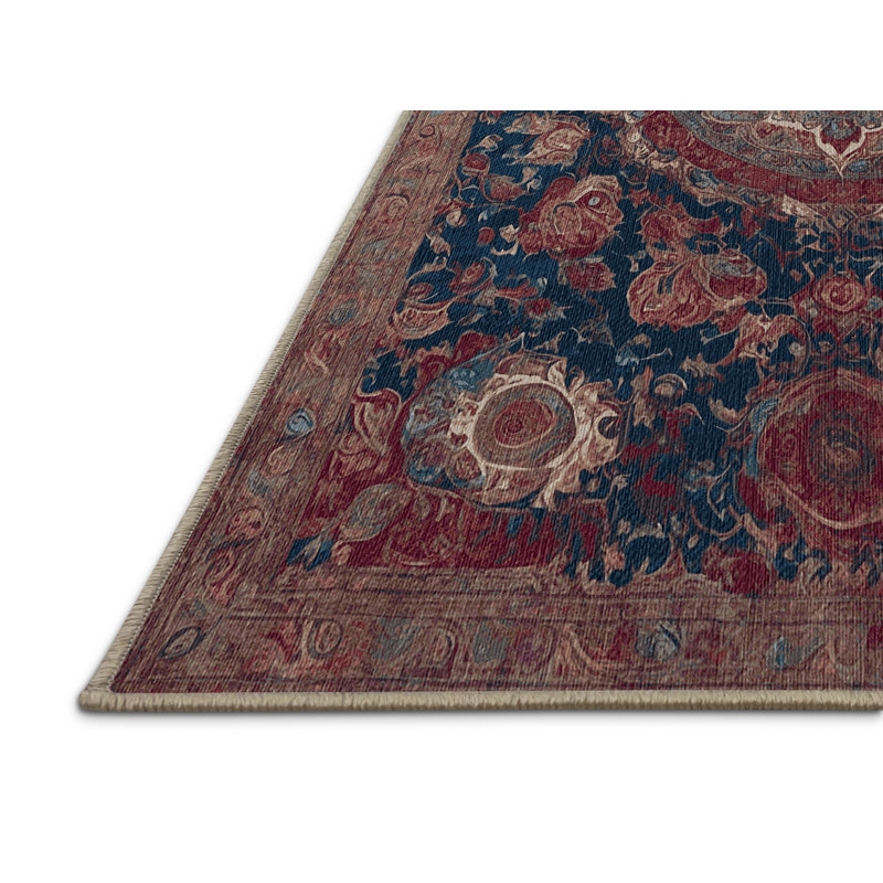 Tapis brun lavable à la machine, Rectangle 7 pi x 9 pi