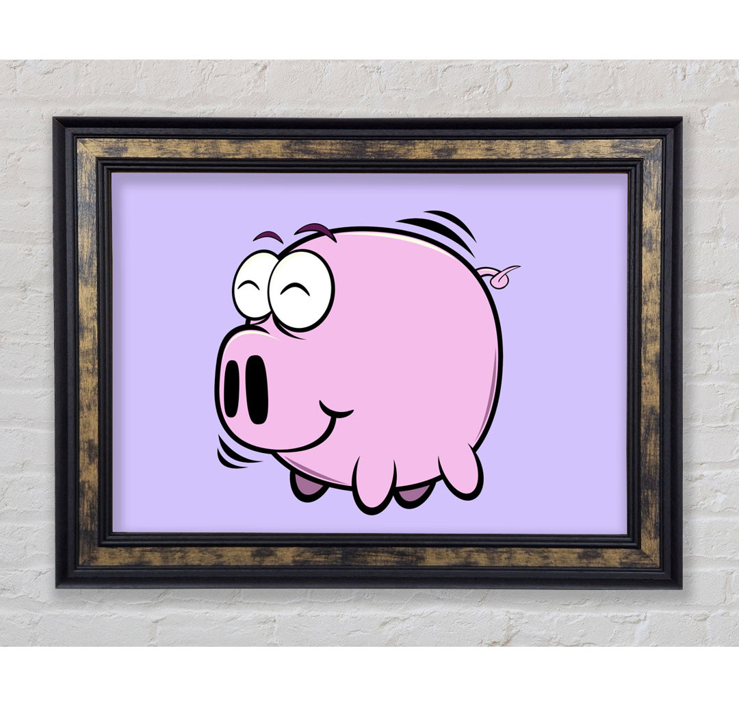 Happy Pig - Bilderrahmen Kunstdrucke