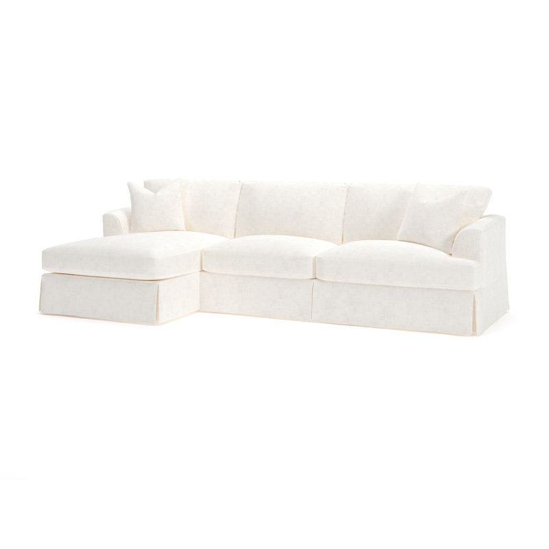 Canapé et chaise longue Lucia, Mélange de lin naturel Bevin, Orienté à gauche (vu de face)