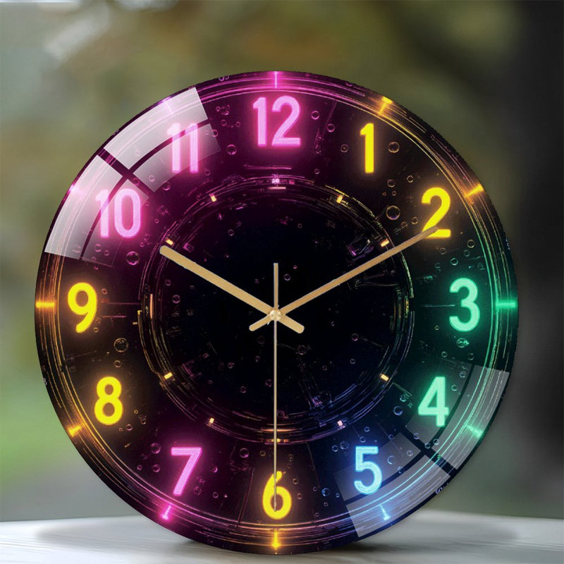 Horloge numérique à DEL avec affichage coloré et alarme (1)