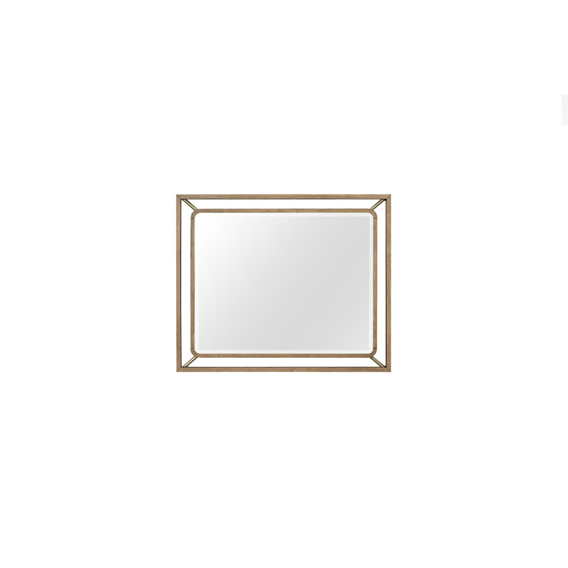 Latte-Finished Chic Wall Mirror
