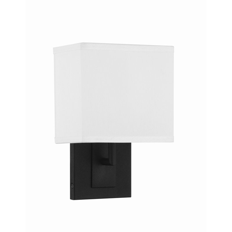 Trionna Armed Sconce, Black, 10" H x 7" W x 4" D