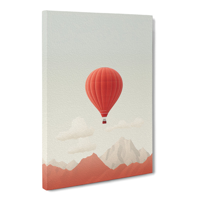 Hot Air Balloon Minimalism - Wrapped Canvas, 60cm H x 40cm W x 3cm D