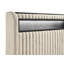 Lit plateforme tapissier avec rangement à DEL Trania crème-572722021