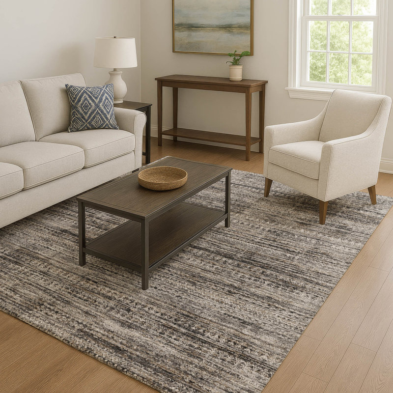 Tapis à rayures lavables à la machine Premium Premium, Rectangle 10 pi x 14 pi