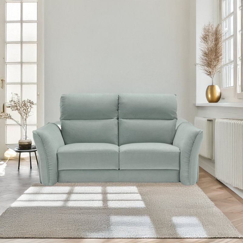 Janiyan Microfiber Loveseat In Seafoam