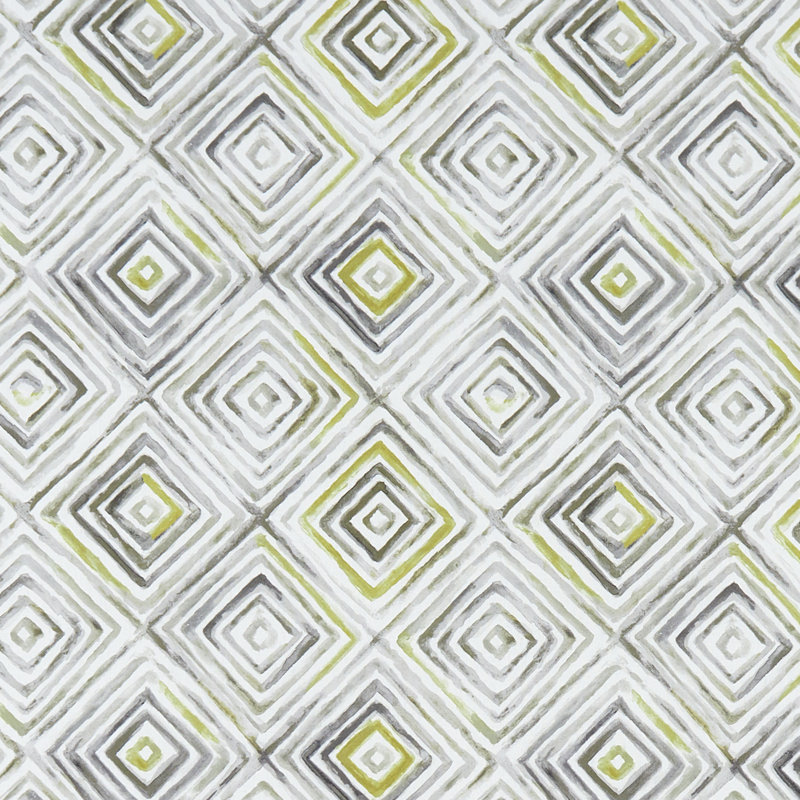 Palmero Ortis Fabric, Chartreuse/Charcoal