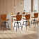 Bar Stools Swivel Adjustable Height Faux Leather Counter Height Bar Dining Chairs With Back Metal Base