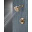 Ensemble de robinet de douche Nicoli 14 Series H2Okinetic, ensemble de pomme de douche et poignées en or brossé, ensemble de garniture de valve, bronze champagne (valve de douche incluse)-84420491