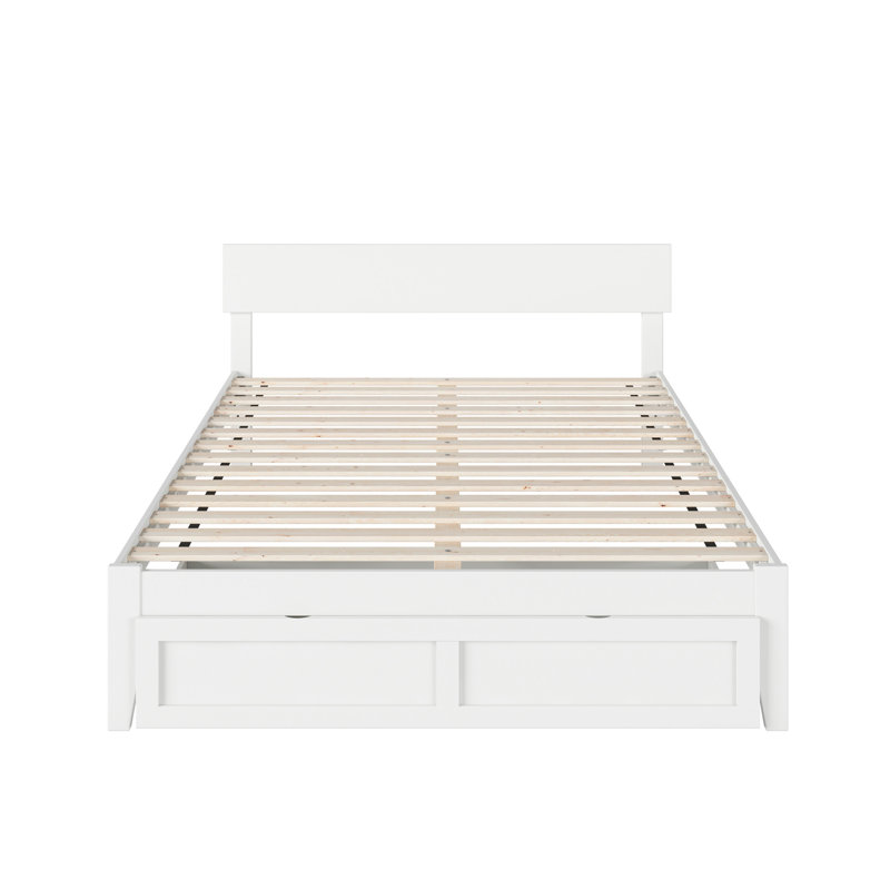 Farrah Platform Storage Bed, White, Queen