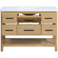 Meuble-lavabo en pierre naturelle et en bois massif 48 po Oakwell-798943806-798943807