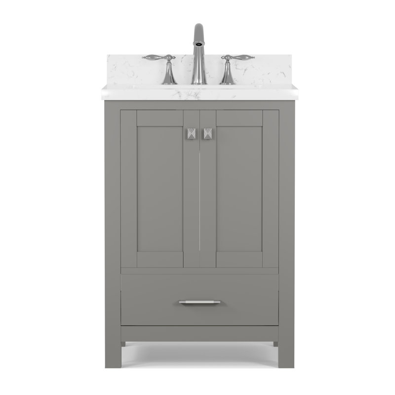 Ensemble de meuble-lavabo simple Itia, Gris