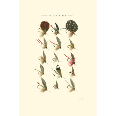 Trout Flies II 1 Piece Wrapped Canvas Wall Art