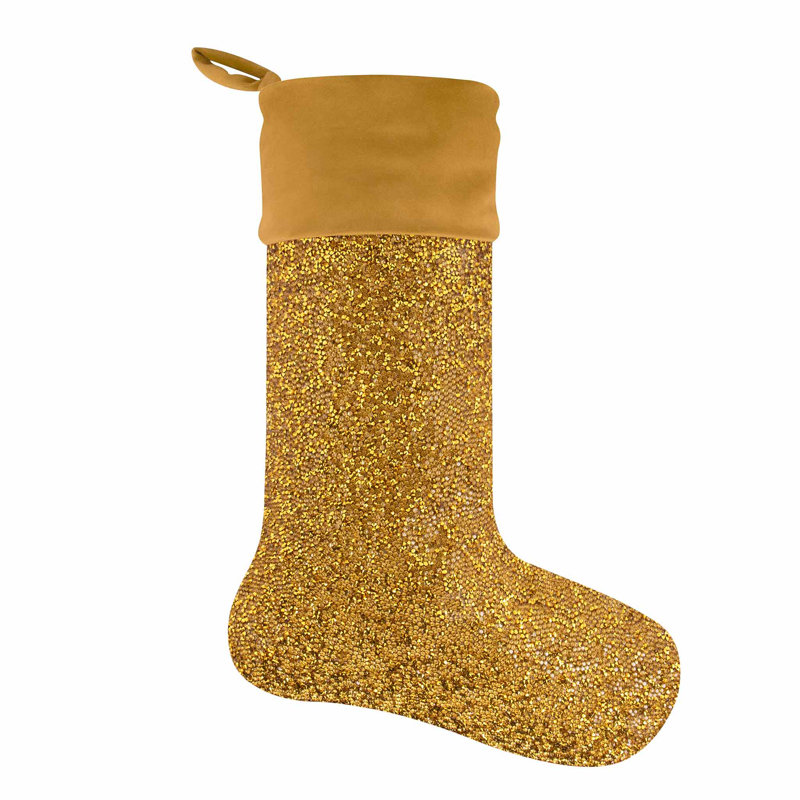  Bas lumineux Sparkles Home | Matériau en velours | Strass en résine | Doublure en feutre | 5 couleurs, Or