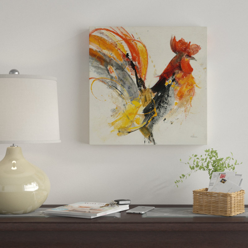 «Festive Rooster I» par Albena Hristova, reproduction sur toile, H 24 po x l 24 po x P 2 po