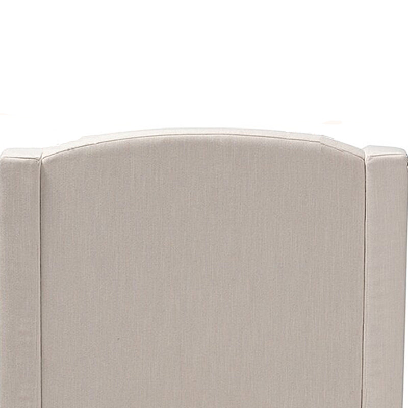 Élégante chaise en bois massif, Blanc cassé