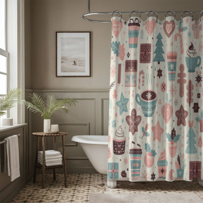 Rideau de douche doux 1 pièce Soft Festive