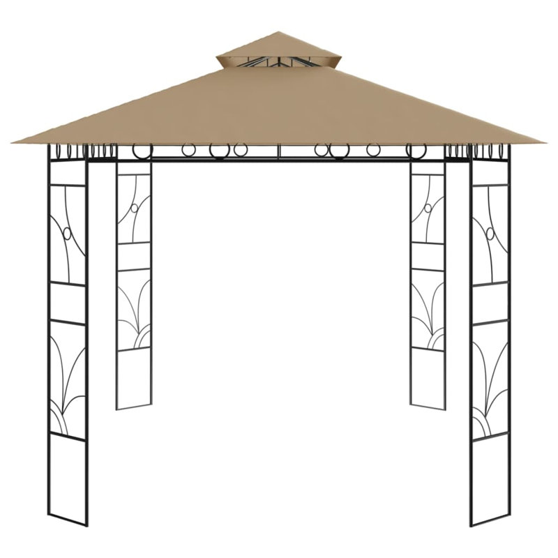 Terryville 4 x 3m Steel Patio Gazebo, Taupe