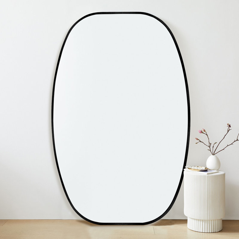Miroir de salle de bain ovale, H 48 po x l 30 po, Noir