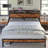King Size Platform Bed Frame With 2-tier Storage Headboard/ Charging Station,Rustic Brown-98975039-98975038