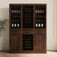 Armoire modulaire avec noyer brun pour une salle à manger fonctionnelle et sophistiquée