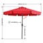 Parasol de marché festonné Holmquist avec inclinaison et levage à manivelle-377547165-303353557
