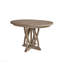 Table de salle à manger ronde 54 "avec rallonge amovible 18" - Placage Mindi