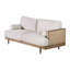 Causeuse Senu, 2 coussins, coussin beige, rotin chêne clair brun 65 po-119044031