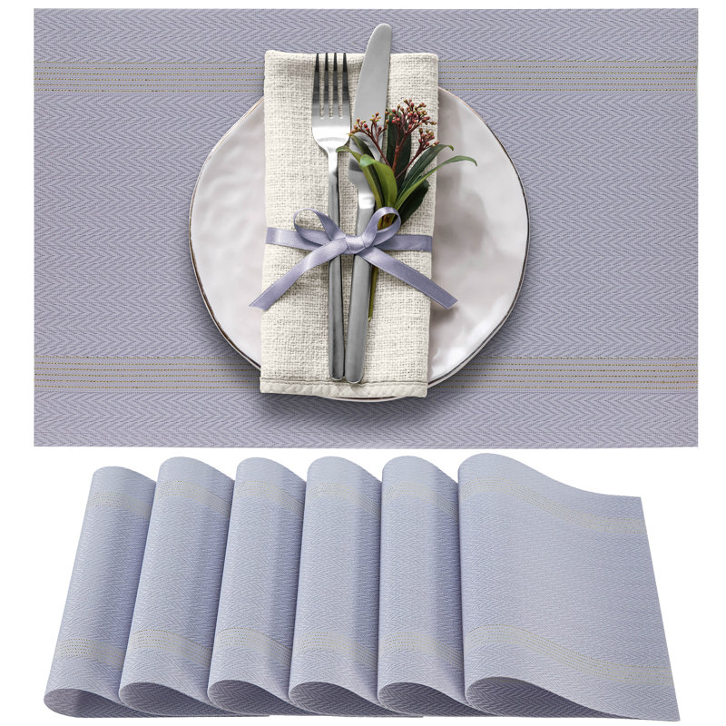 Ensemble de 6 napperons de table de salle à manger More, Mauve