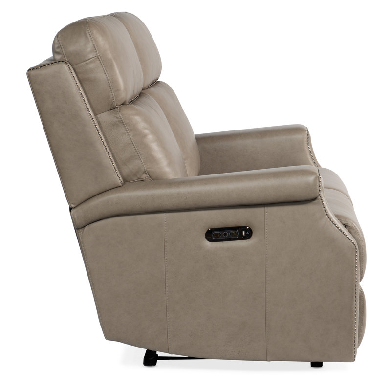MS Zero Gravity Loveseat with Power Headrest, Shattered Stone Genuine Leather
