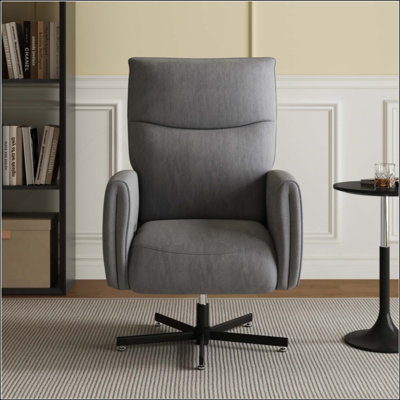 Power Swivel Recliner Chair, Electric Reclining With USB & Type-C Charging, 360° Swivel Velvet Upholstered Accent Chair, For Home Office & Living Room, Easy Assembly