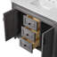 Meuble-lavabo simple 42 po avec plateau en marbre et lavabo en céramique-35367694