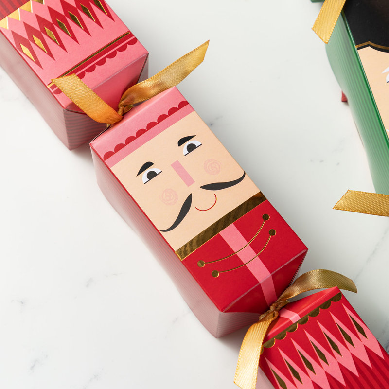 8 craquelins de Noël casse-noisette géants - 2 po de diamètre x 12 po de hauteur - avec des cadeaux cachés à l'intérieur