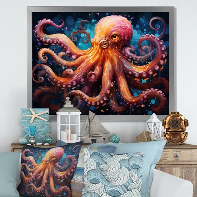 Octopus Expressionist Abyss II sur toile
