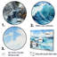 «Blue Ocean In Motion Scenery», ensemble d'art mural sur toile océan-107768497-107768496