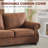 71.5'' Wide Fabric Loveseat Rolled Arm Sofa-90505118
