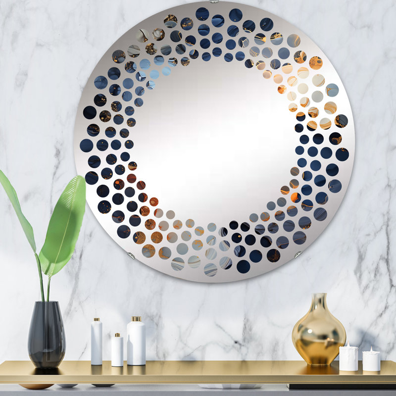 Miroir mural à pois I |, 31,4 po x 31,4 po